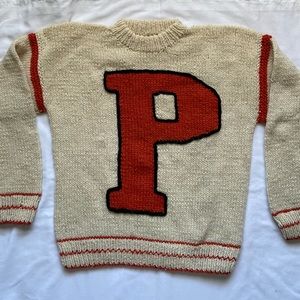 Fun vintage chunky Princeton wool sweater